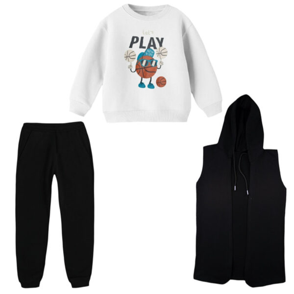 ست 3 تکه لباس راحتی بچگانه مدل بسکتبالیست