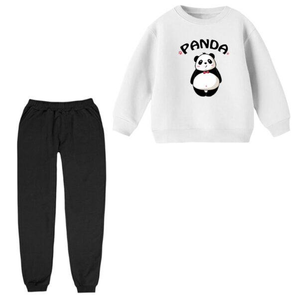 ست سویشرت آستین بلند و شلوار راحتی بچگانه مدل پاندا تپل