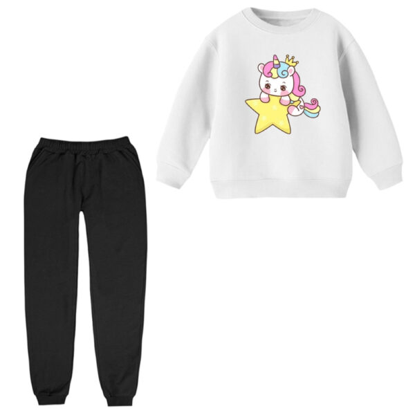 ست سویشرت و شلوار راحتی بچگانه مدل یونیکورن کد ۱۰