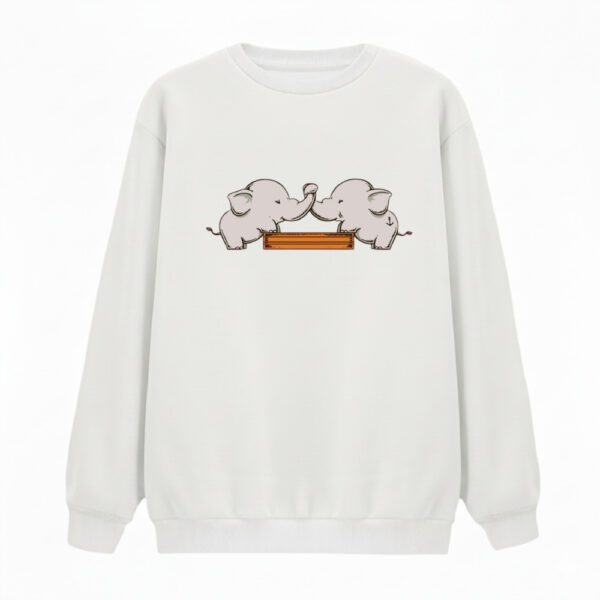 سویشرت زنانه مدل فیل های بامزه کد v3