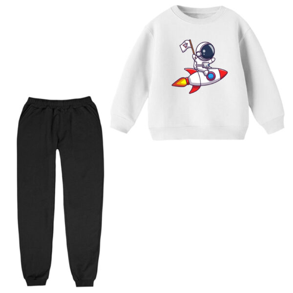 ست سویشرت و شلوار راحتی بچگانه مدل فضانورد کد ۱۷