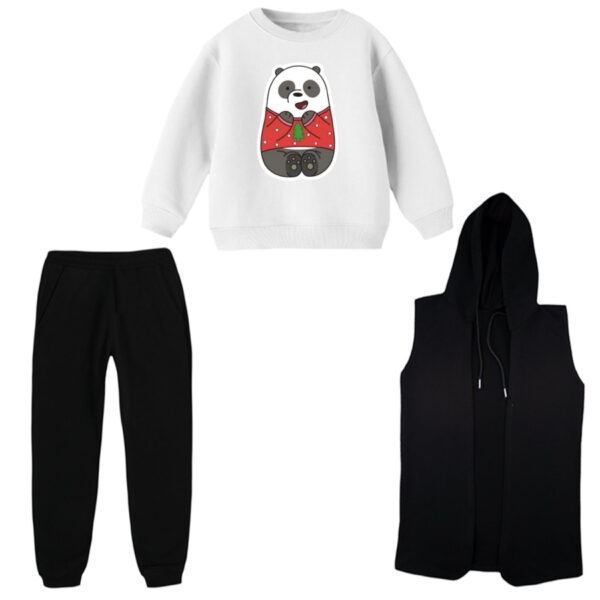 ست 3 تکه لباس راحتی بچگانه مدل خرس کد 6