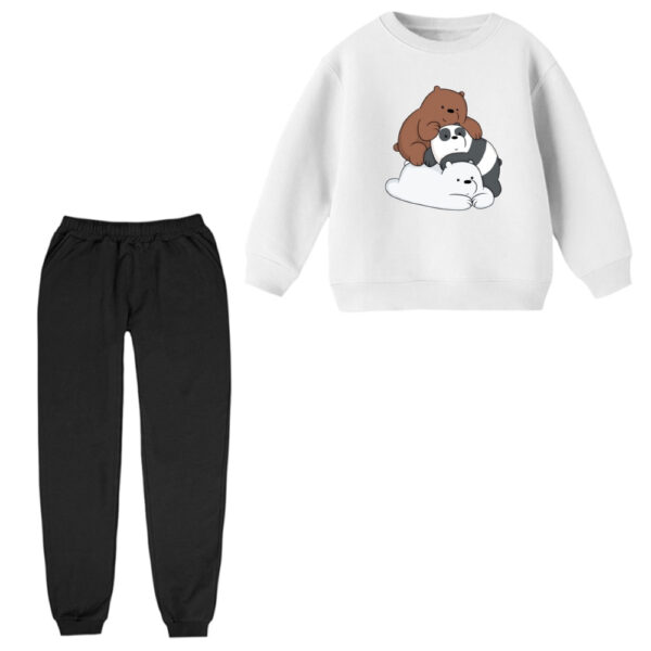 ست سویشرت و شلوار راحتی بچگانه مدل سه خرس کد 2