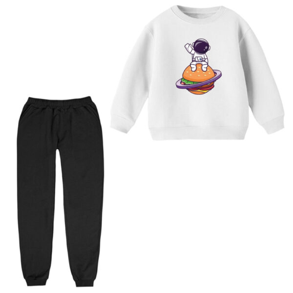 ست سویشرت آستین بلند و شلوار راحتی بچگانه مدل فضانورد کد 7