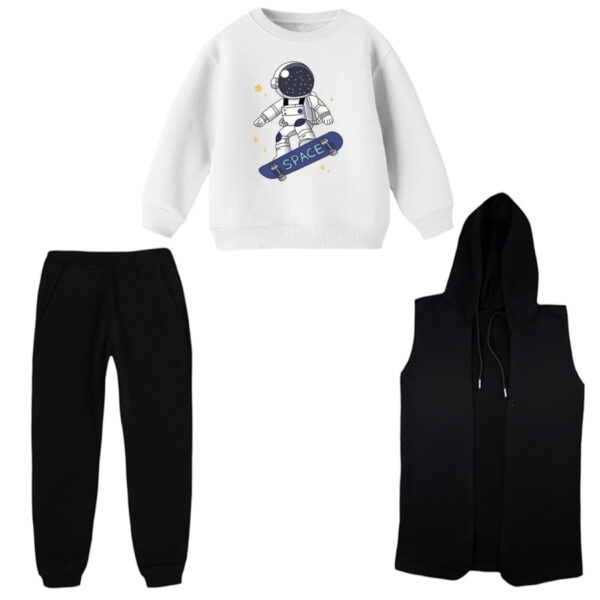 ست 3 تکه لباس راحتی بچگانه مدل فضانورد کد 1