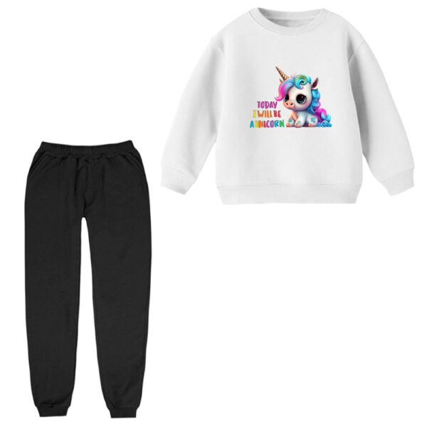 ست سویشرت و شلوار راحتی بچگانه مدل یونیکورن کد ۴۲
