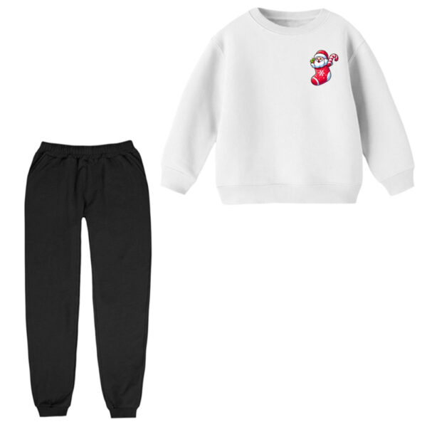 ست سویشرت و شلوار راحتی بچگانه مدل بابانوئل کریسمس کد 25