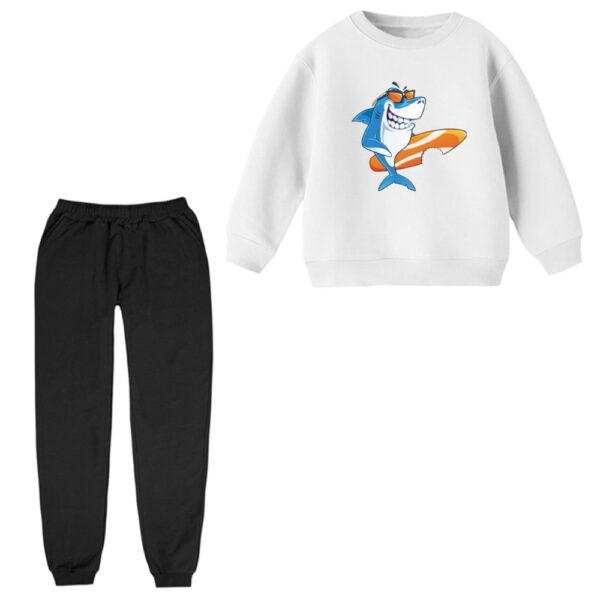 ست سویشرت و شلوار راحتی بچگانه مدل کوسه کد ۱۰