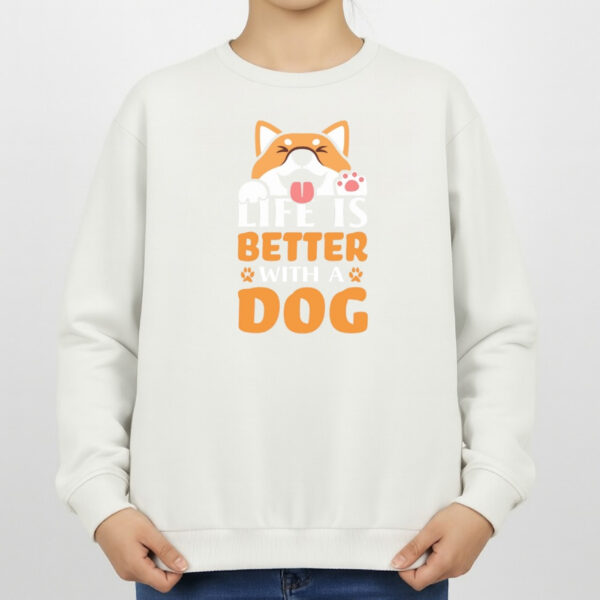 سویشرت زنانه مدل سگ نوشته کد v10