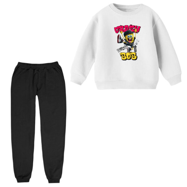 ست سویشرت و شلوار راحتی بچگانه مدل باب اسفنجی خوشحال