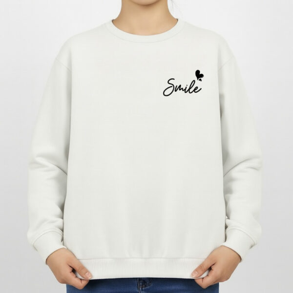 سویشرت زنانه مدل نوشته لبخند کد v1