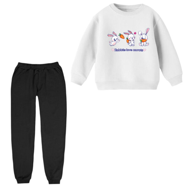 ست سویشرت و شلوار راحتی بچگانه مدل خرگوش کد ۱۲
