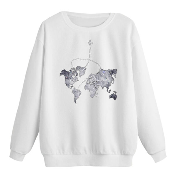 سویشرت زنانه مدل نقشه جهان کد p2