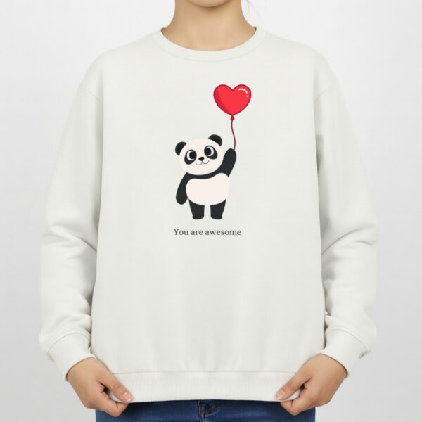 سویشرت زنانه مدل پاندا و بادکنک قلبی کد v15