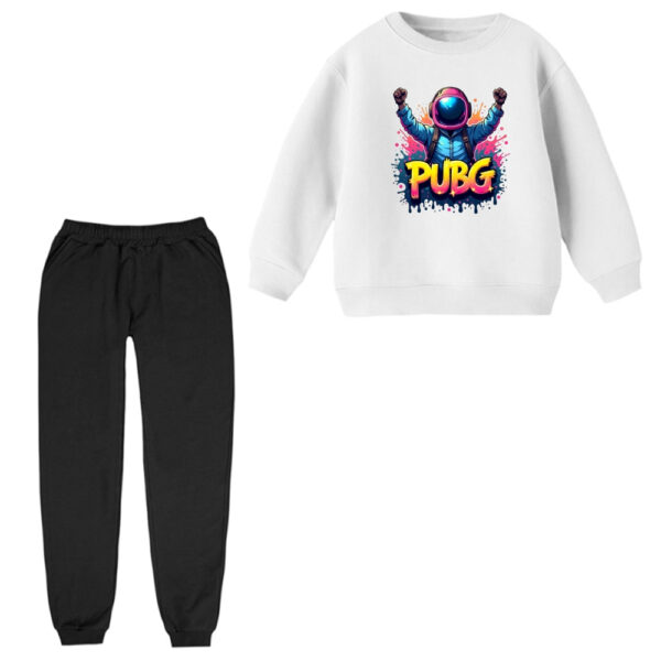 ست سویشرت آستین بلند و شلوار راحتی بچگانه مدل پابجی