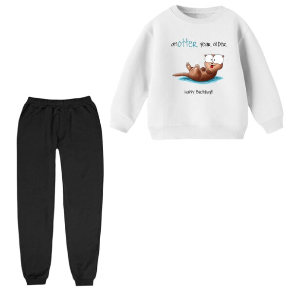 ست سویشرت آستین بلند و شلوار راحتی بچگانه مدل سمور