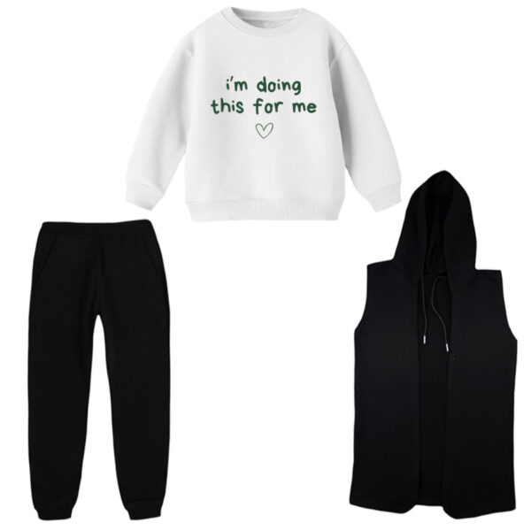 ست 3 تکه لباس راحتی بچگانه مدل نوشته کد 24