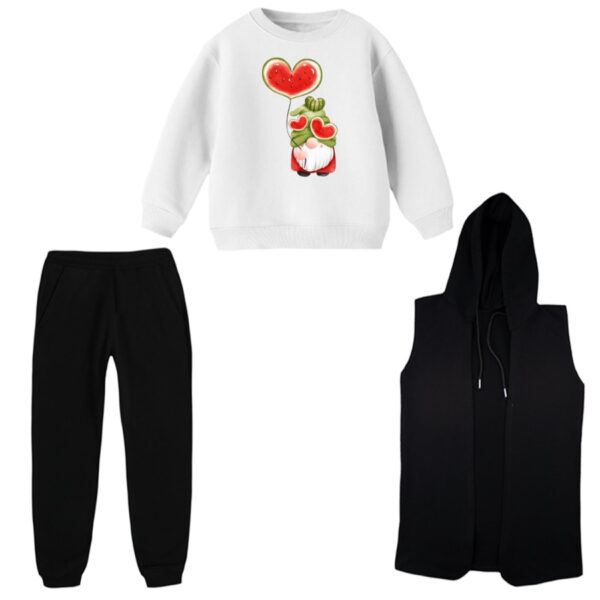 ست 3 تکه لباس راحتی بچگانه مدل یلدایی