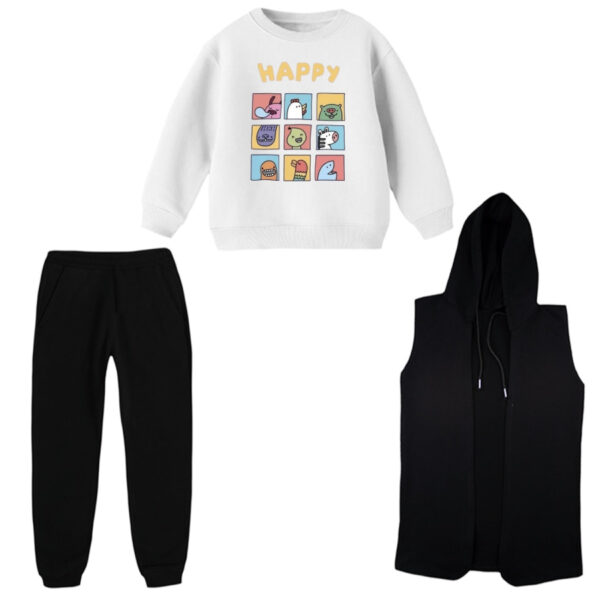 ست 3 تکه لباس راحتی بچگانه مدل حیوانات کد 2