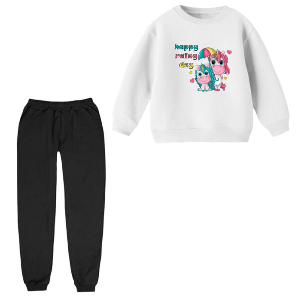 ست سویشرت و شلوار راحتی بچگانه مدل یونیکورن کد ۴۷