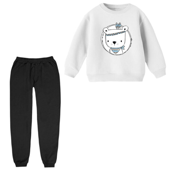 ست سویشرت و شلوار راحتی بچگانه مدل خرس سرخپوست