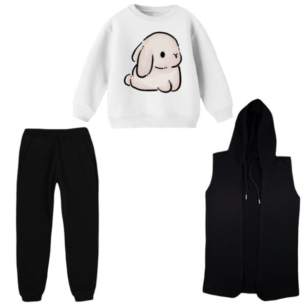 ست 3 تکه لباس راحتی بچگانه مدل خرگوش