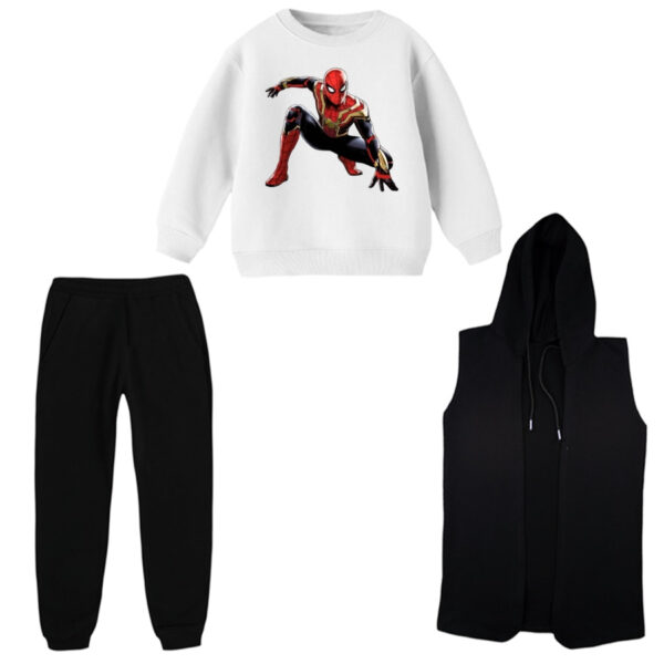 ست 3 تکه لباس راحتی بچگانه مدل مرد عنکبوتی کد 4