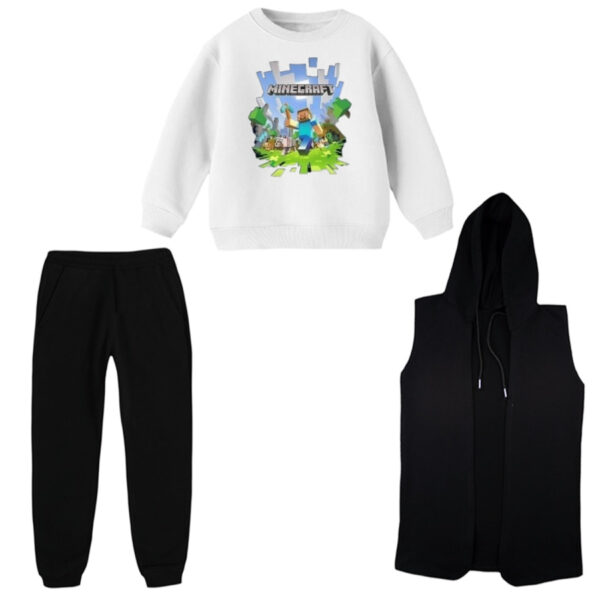 ست 3 تکه لباس راحتی بچگانه مدل ماینکرفت کد 13