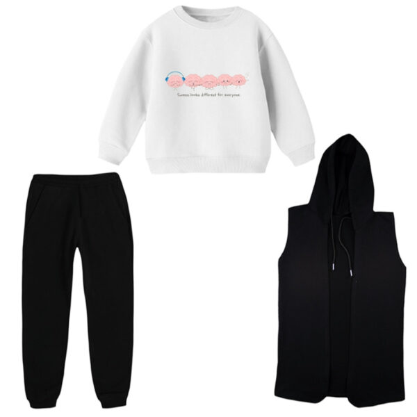 ست 3 تکه لباس راحتی بچگانه مدل مغز