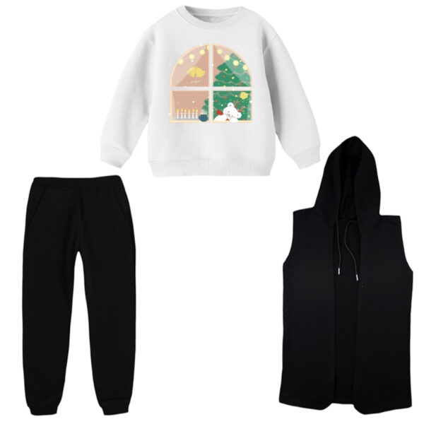 ست 3 تکه لباس راحتی بچگانه مدل کریسمسی کد 11