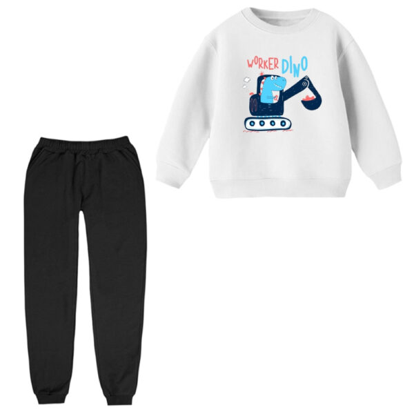 ست سویشرت و شلوار راحتی بچگانه مدل دایناسور کد ۱۷