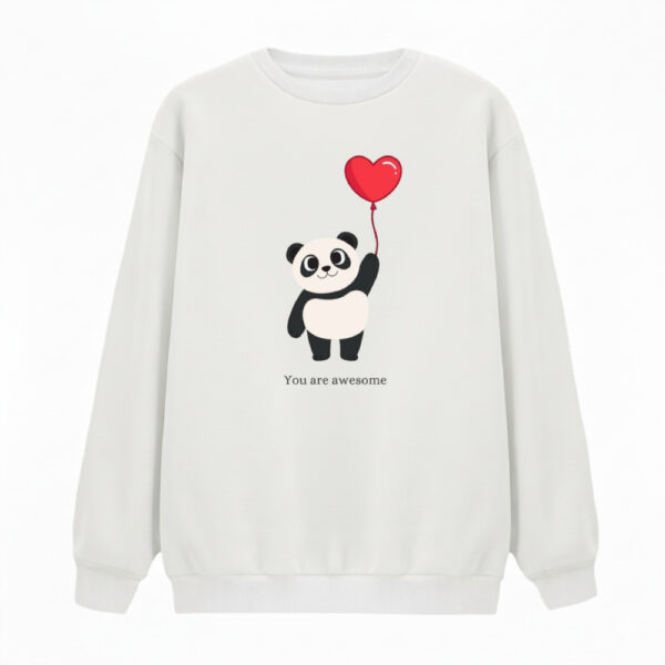 سویشرت زنانه مدل پاندا و بادکنک قلبی کد v15
