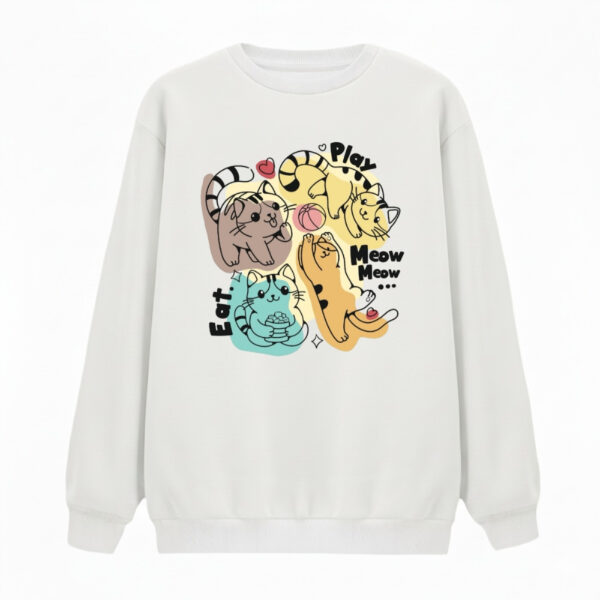 سویشرت زنانه مدل گربه های شیطون