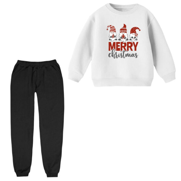 ست سویشرت و شلوار راحتی بچگانه مدل بابانوئل کریسمس کد 38