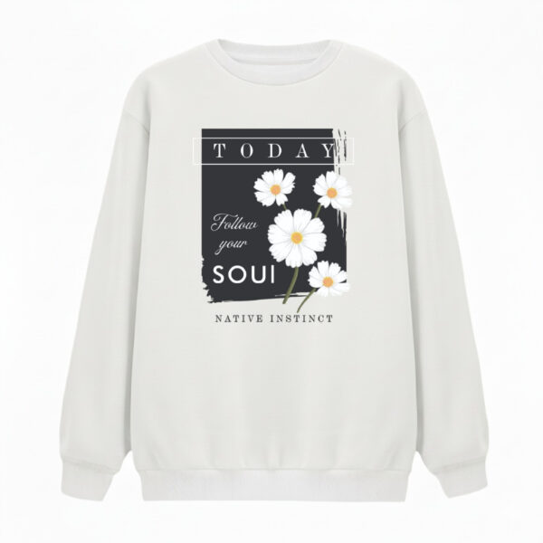 سویشرت زنانه مدل روحت را دنبال کن