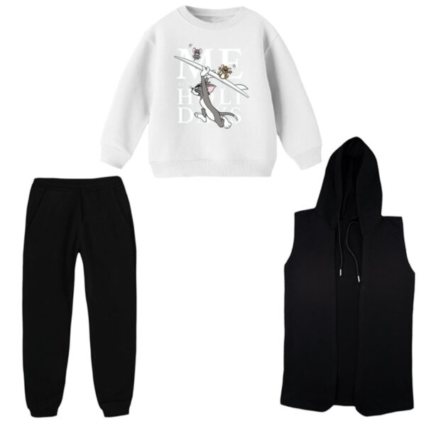 ست 3 تکه لباس راحتی بچگانه مدل تام و جری