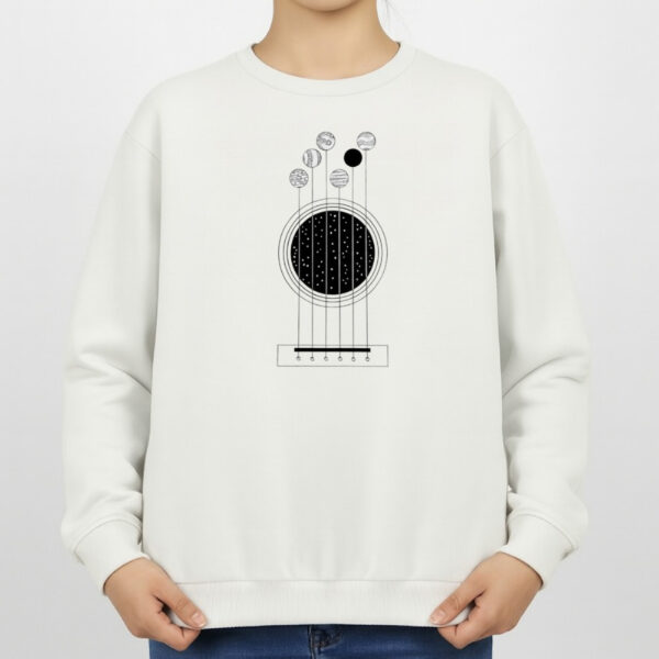 سویشرت زنانه مدل گیتار و سیاره کد v1