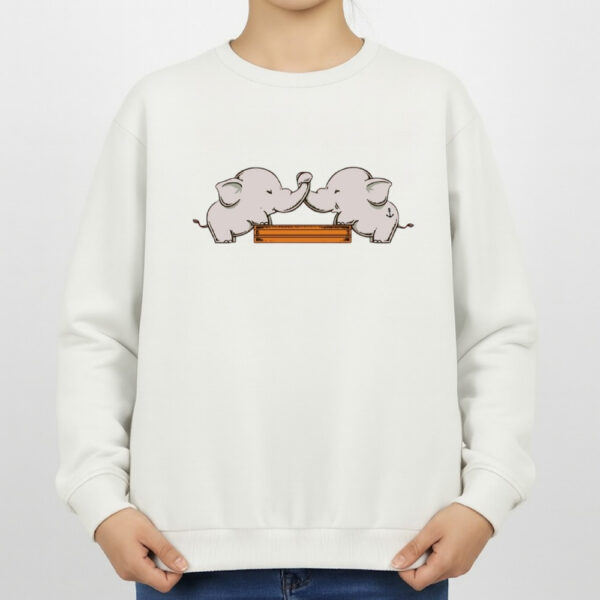 سویشرت زنانه مدل فیل های بامزه کد v3