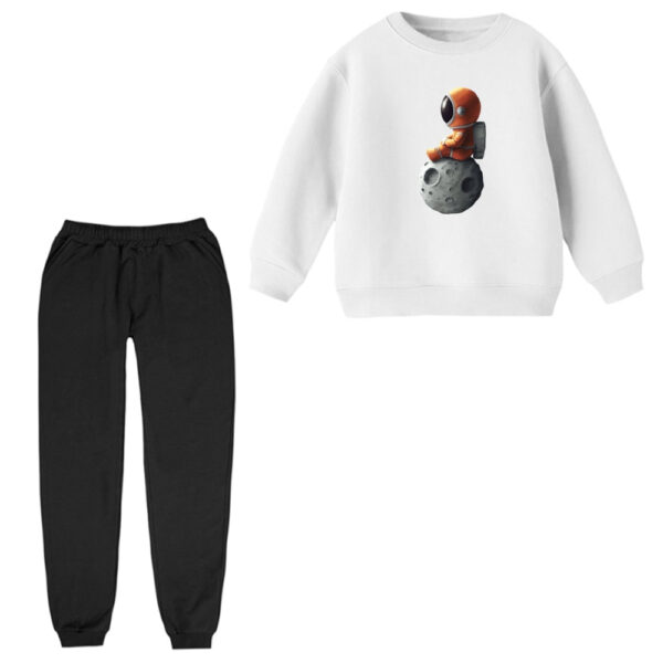 ست سویشرت آستین بلند و شلوار راحتی بچگانه مدل فضانورد و ماه