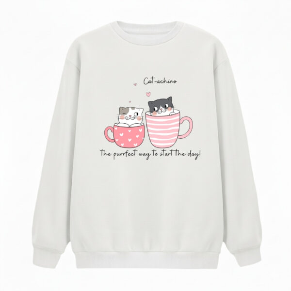 سویشرت زنانه مدل گربه ها و فنجون کد v15