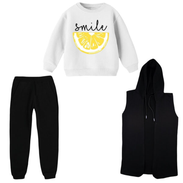 ست 3 تکه لباس راحتی بچگانه مدل لیمو