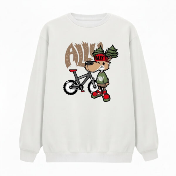 سویشرت زنانه مدل گوزن و دوچرخه کد v8