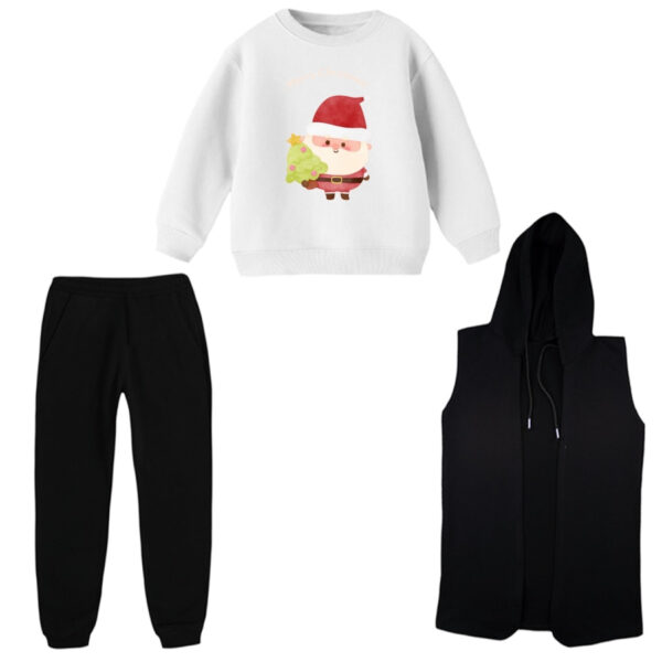 ست 3 تکه لباس راحتی بچگانه مدل بابانوئل کد 3