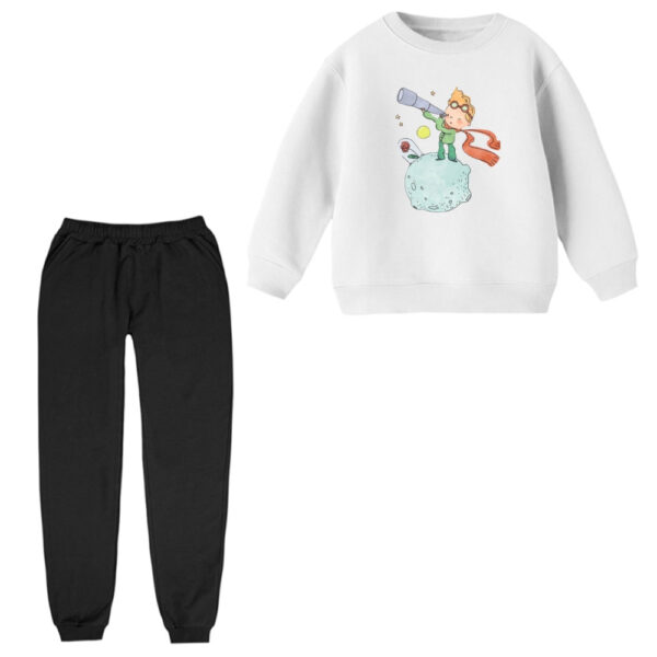 ست سویشرت و شلوار راحتی بچگانه مدل شازده کوچولو و تلسکوپ