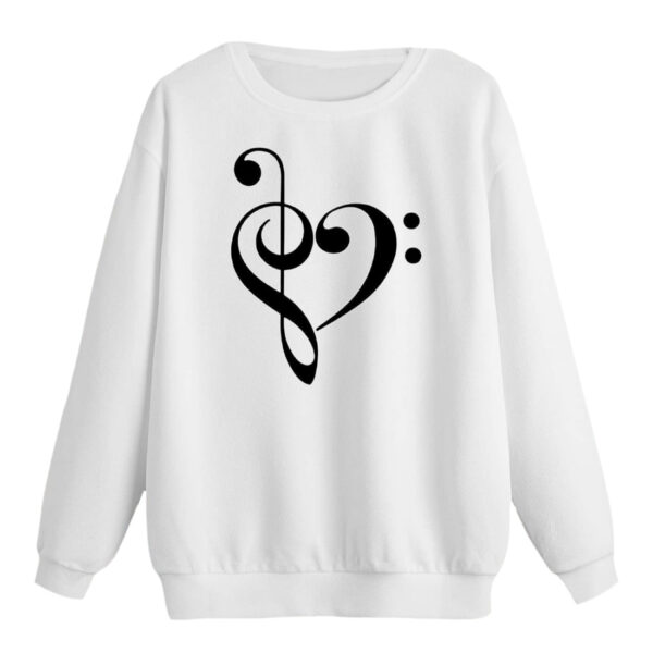 سویشرت زنانه مدل موسیقی قلبی کد p1