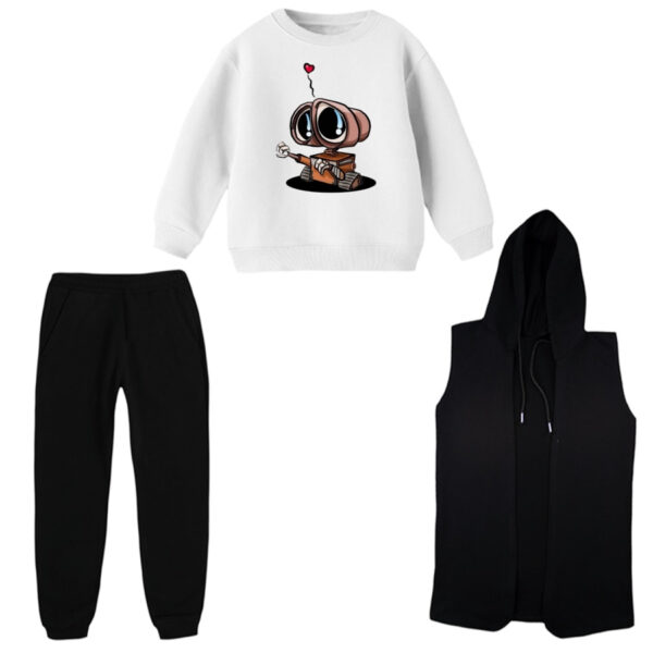 ست 3 تکه لباس راحتی بچگانه مدل وال ای