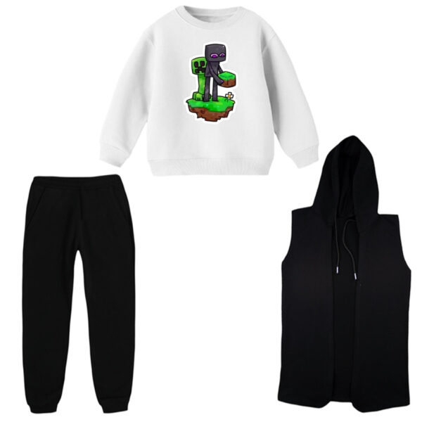 ست 3 تکه لباس راحتی بچگانه مدل ماینکرفت کد 16