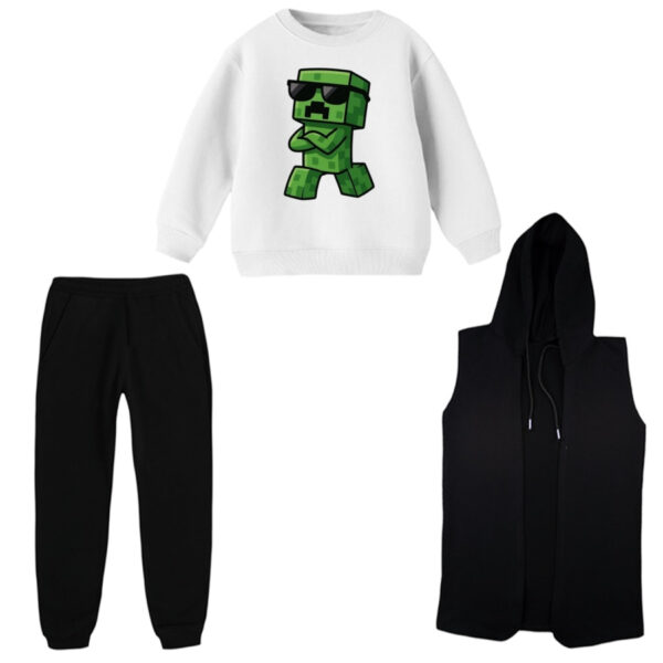 ست 3 تکه لباس راحتی بچگانه مدل ماینکرفت کد 23