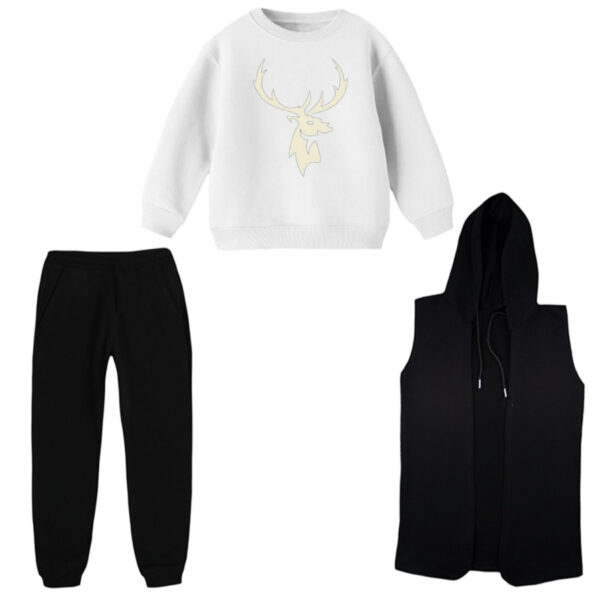 ست 3 تکه لباس راحتی بچگانه مدل گوزن