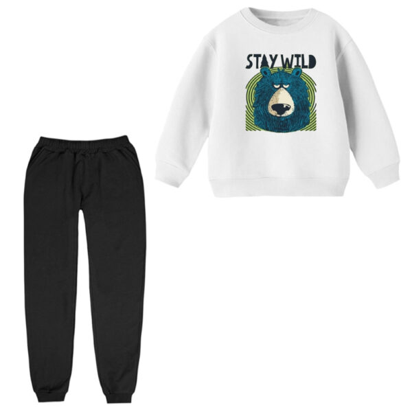ست سویشرت و شلوار راحتی بچگانه مدل خرس وحشی